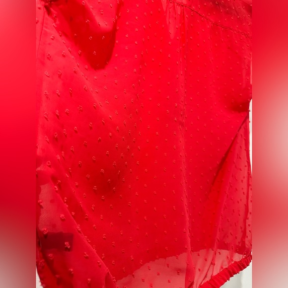 The Limited Women Coral Pink V-Neck Short Sleeve Blouse Transparent Size XS EUC - Picture 3 of 12